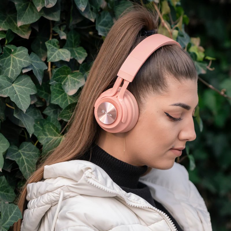 Tellur Feel Bluetooth Over-Ear Headphones Pink