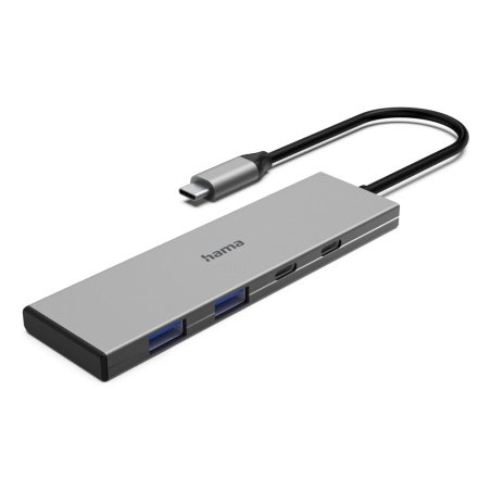 Hama 00200147 hub & concentrateur USB Type-C 10000 Mbit/s Gris