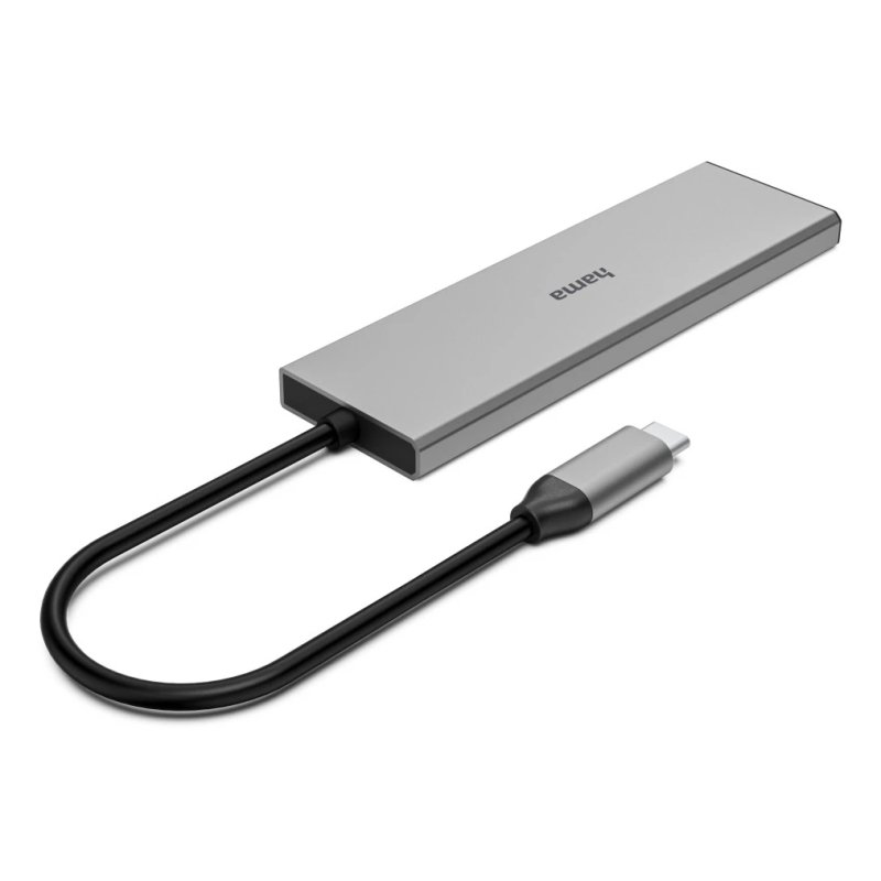 Hama 00200147 hub & concentrateur USB Type-C 10000 Mbit/s Gris