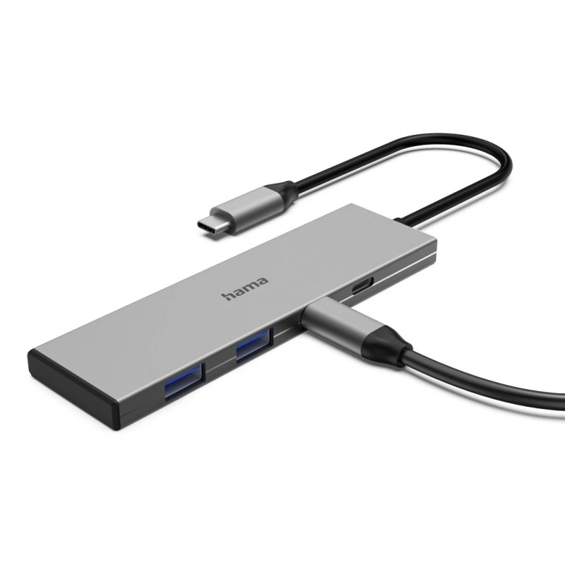 Hama 00200147 hub & concentrateur USB Type-C 10000 Mbit/s Gris