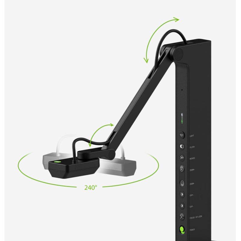 IPEVO VZ-R ULTRA caméra de documents Noir 25,4 / 3,06 mm (1 / 3.06") CMOS