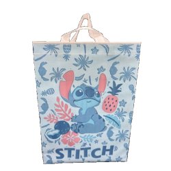CITY SAC CABAS STITCH BLEU FLOWERS