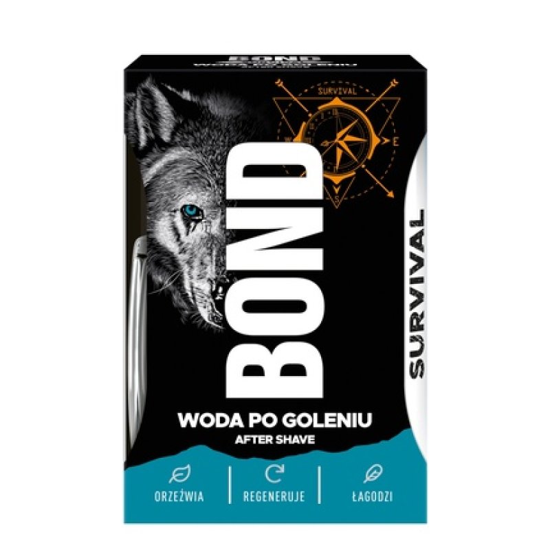 Bond Aftershave Water Survival 100 Ml Refreshing Aftershave For Men