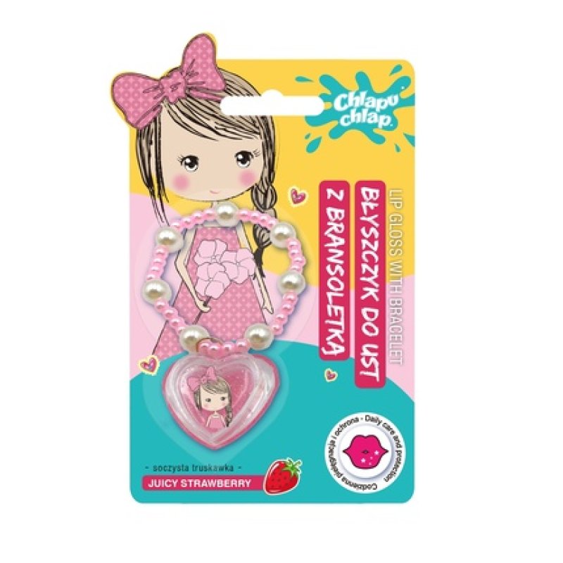 Chlapu Chlap Lip Gloss With Bracelet Juicy Strawberry
