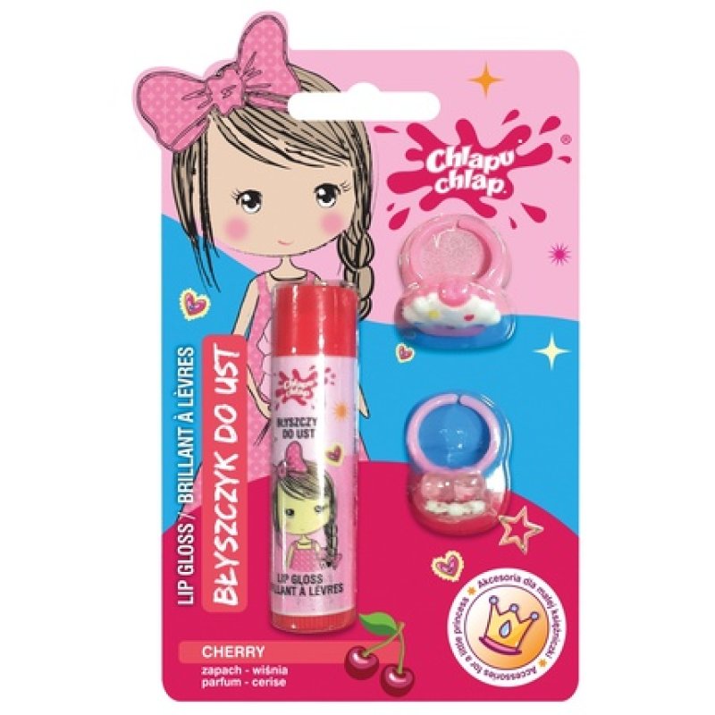 Chlapu Chlap Lip Gloss Rings Cherry 1 Pack