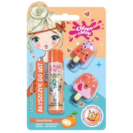 Chlapu Chlap Lip Gloss Hair Clips Mandarin 1 Pack