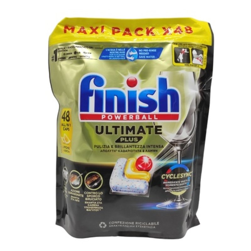 Finish Ultimate Plus Allinone Lemon Caps 48 Count