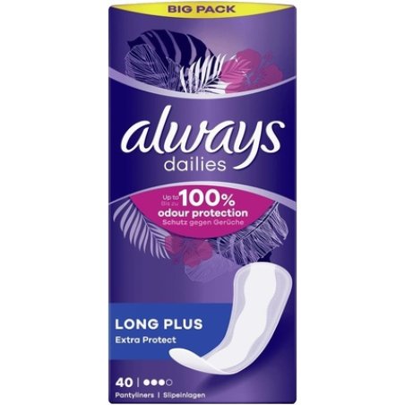 Always Dailies Long Plus Extra Protect Inlay Crosses 40 Count