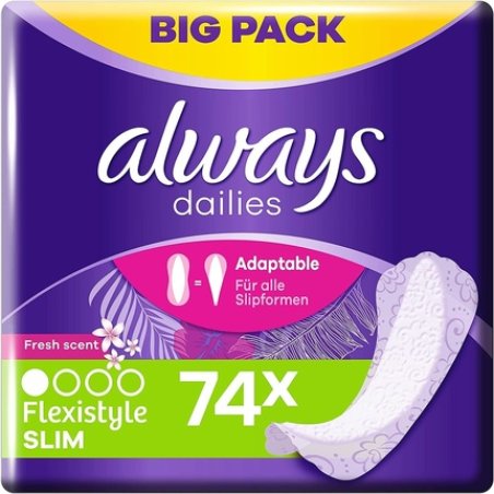 Always Dailies Pantyliners 74 Pads 74 Count