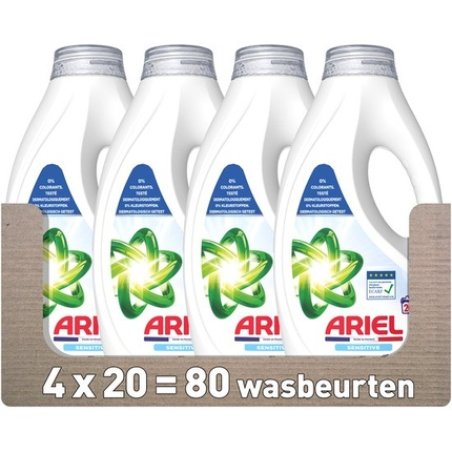 Ariel Liquid Laundry Detergent Sensitive 4 X 20 Washes