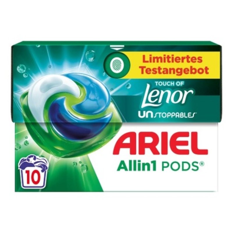 Ariel All In One Universal Laundry Capsules With Touch Of Lenor 10 Capsules