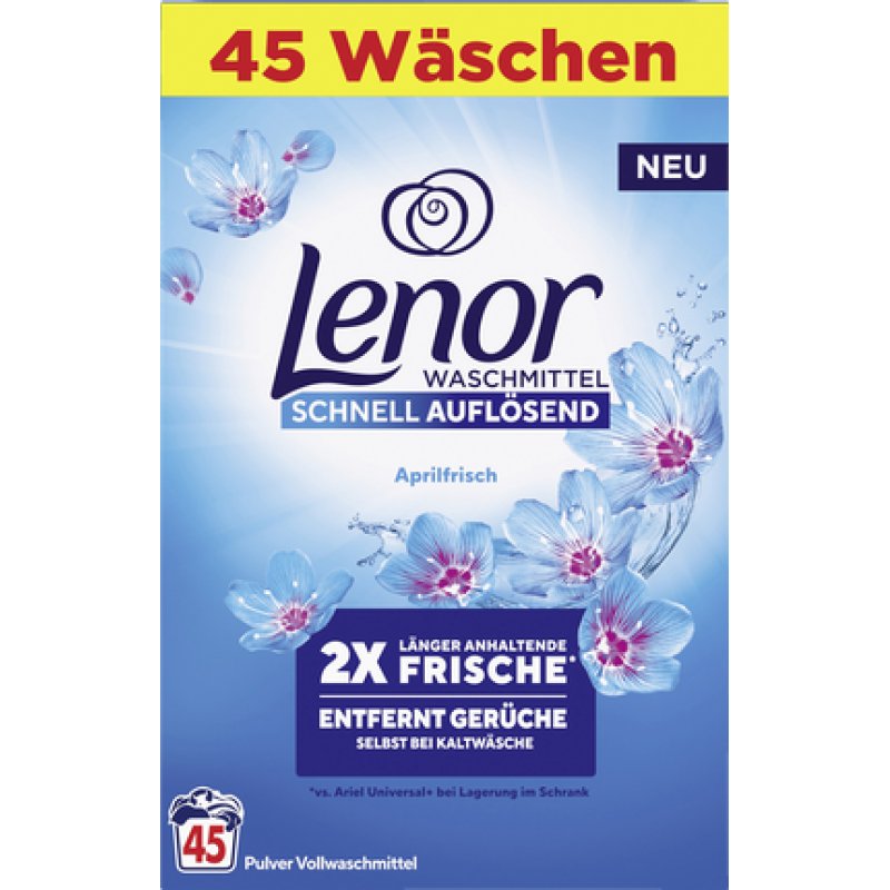 Lenor Complete Laundry Detergent Powder April Fresh 45 Wash Loads