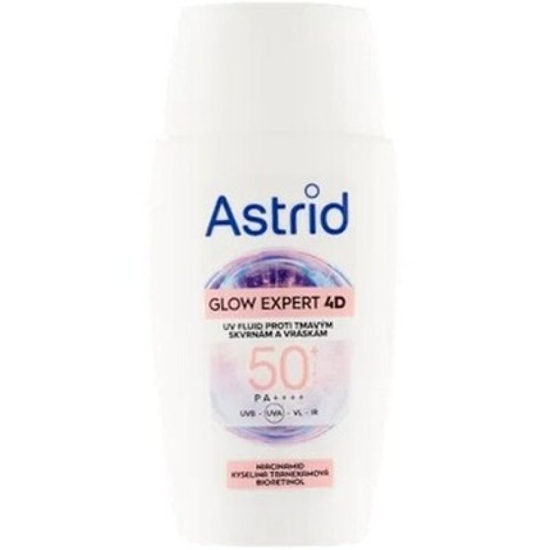 Astrid Glow Expert 4d Spf 50 Facial Fluid Against Dark Spots And Wrinkles