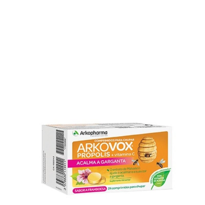 Arkopharma Arkovox Propolis And Vitamin C Raspberry Flavor 24 Tablets
