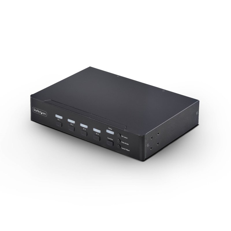 StarTech.com 4-Port DisplayPort KVM Switch with Mouse Roaming and Multi-View / Picture-in-Picture, 4K 60Hz, USB 3.0