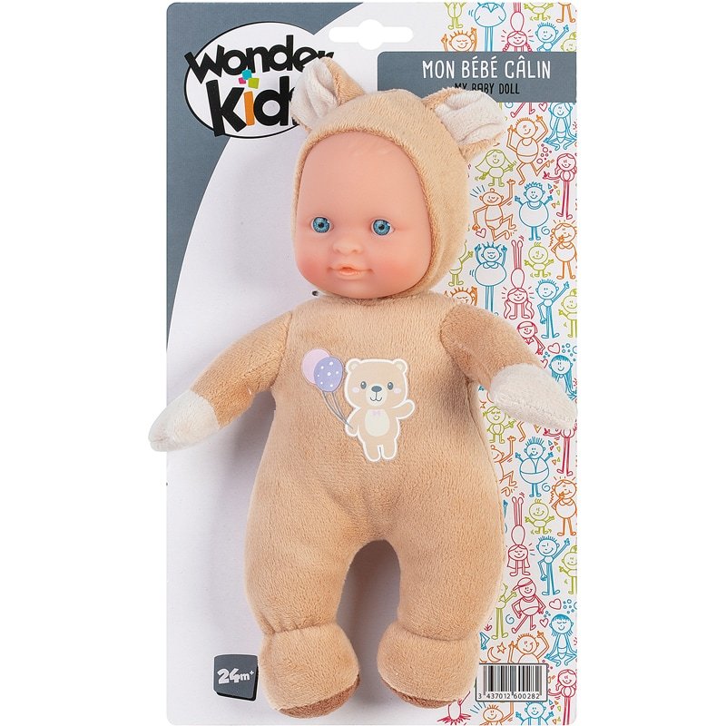 Poupon Calin Animal 22Cm Bl Assortiment -Modèle Choisi Aléatoirement