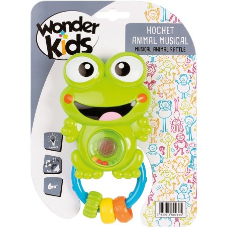 Hochet Animal Musical Assortiment -Modèle Choisi Aléatoirement