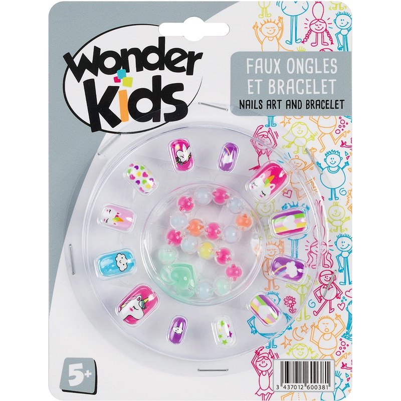 Faux Ongles Et Bracelet, Assortiment -Modèle Choisi Aléatoirement