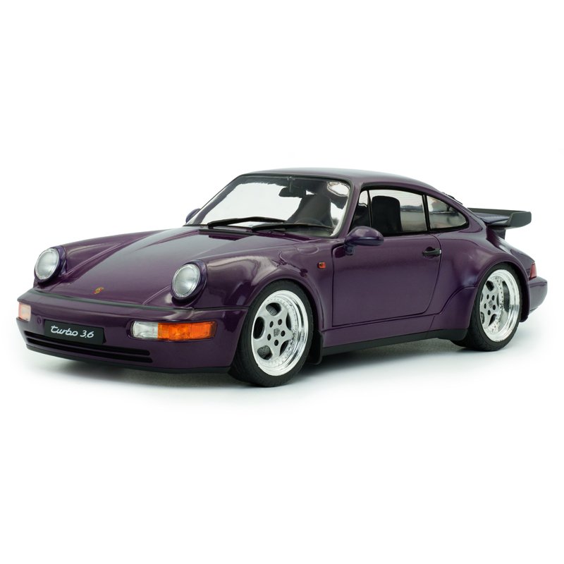 PORSCHE 1/18 911 TURBO BLEU 90