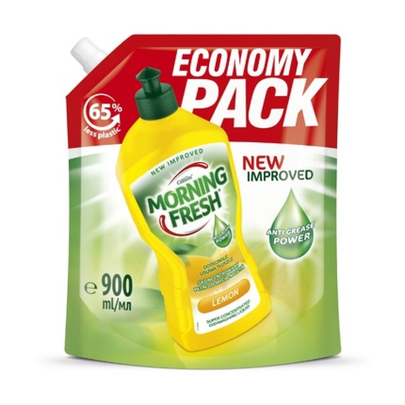 Sarantis Cussons Morning Fresh Concentrated Dishwashing Liquid Lemon 900ml Refill