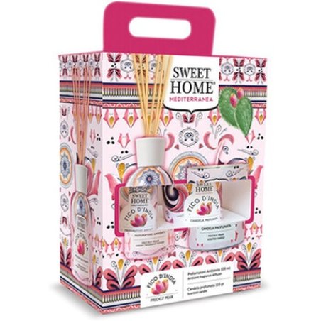 Sweet Home Collection Prickly Pear Set Gift Set Of Aroma Diffuser With Candle
