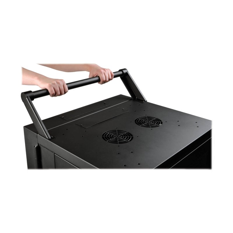 Tripp Lite CSHANDLEKIT Mobile Cart Conversion Kit with Handle, Casters and Power Cord Manager for Tablet/Chromebook