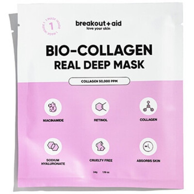 Breakoutaid Real Deep Mask Night Face Mask With Collagen