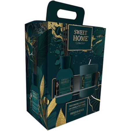 Sweet Home Collection Fresh Forest Gift Set Of Aroma Diffuser With Candle