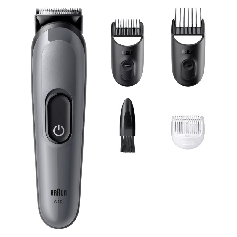 Braun Series 3 Aio3500 Grey Multifunctional Trimmer 4 In 1