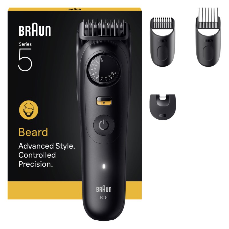Braun BeardTrimmer 5 80789813 tondeuse à barbe AC/Batterie 20 2 cm Mouillé & sec Noir