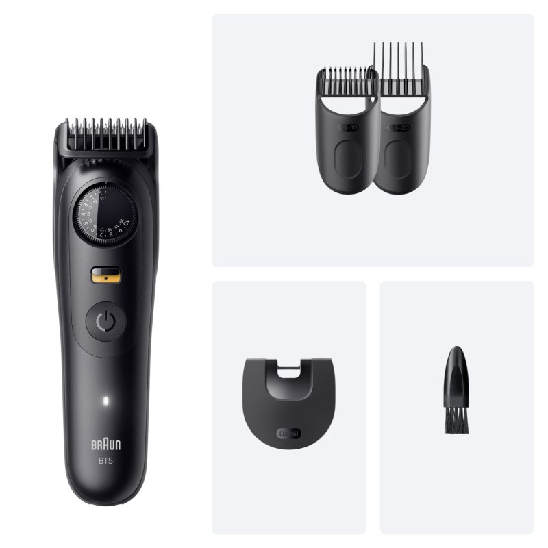 Braun BeardTrimmer 5 80789813 tondeuse à barbe AC/Batterie 20 2 cm Mouillé & sec Noir