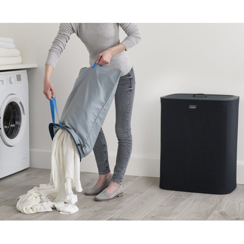 Joseph Joseph 50004 laundry basket 90 L Rectangular Cotton, Polyester Black