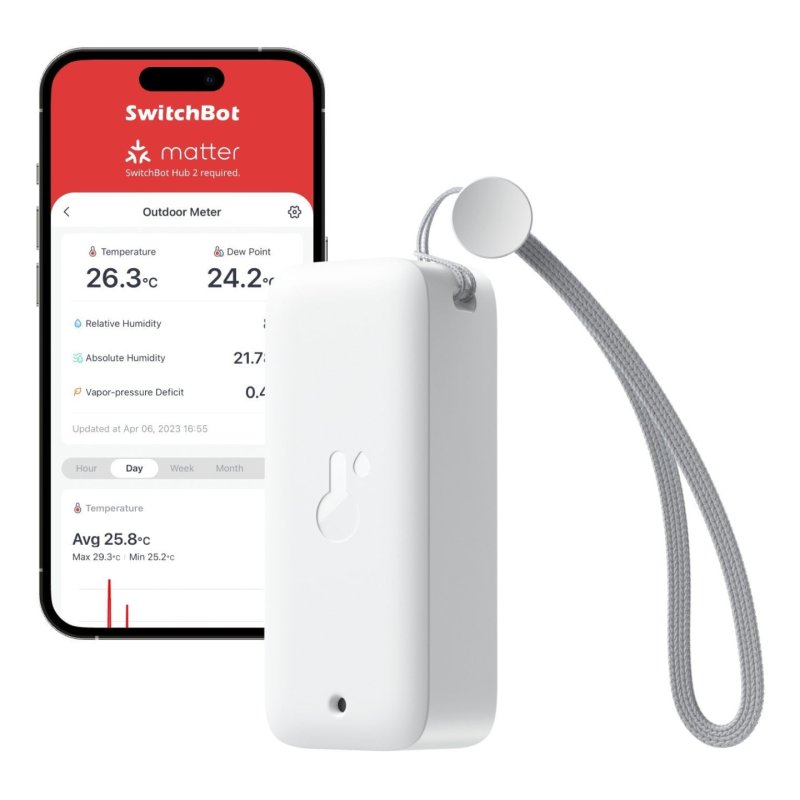 SwitchBot W3400010 hygromètre et psychromètre Intérieur & extérieur Hygromètre électronique Blanc