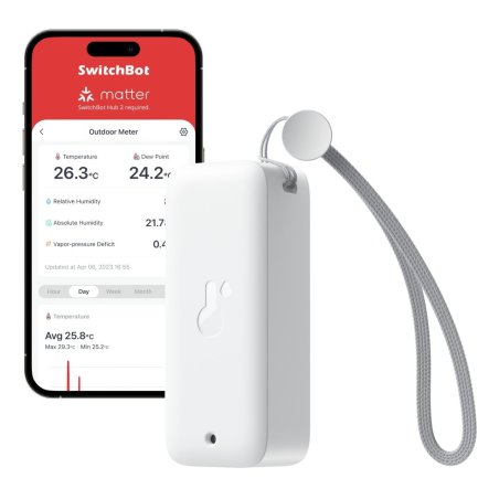 SwitchBot W3400010 hygromètre et psychromètre Intérieur & extérieur Hygromètre électronique Blanc