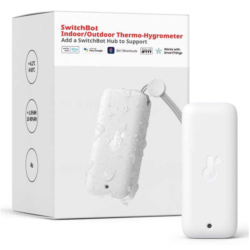 SwitchBot W3400010 hygromètre et psychromètre Intérieur & extérieur Hygromètre électronique Blanc