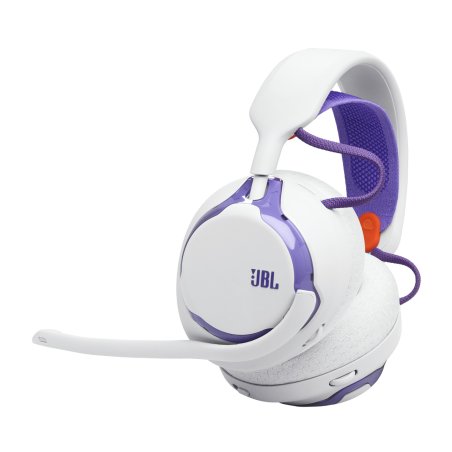 JBL Quantum 650 Wireless Over-Ear-Gaming-Headset, weiss/violett