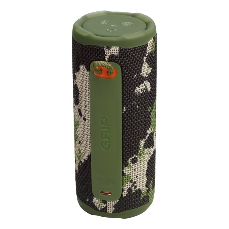 JBL Grip tragbarer Bluetooth-Lautsprecher squad IP68 Auracast Ambient Light flecktarn