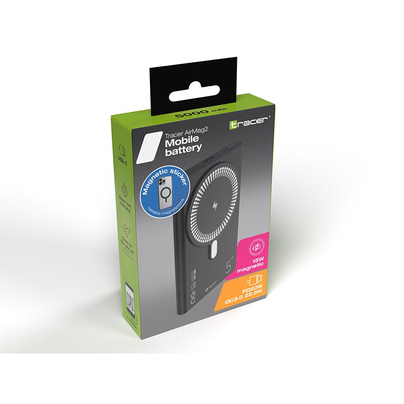 TRACER POWERBANK AIRMAG2 5000MAH PD20W 15W MAG
