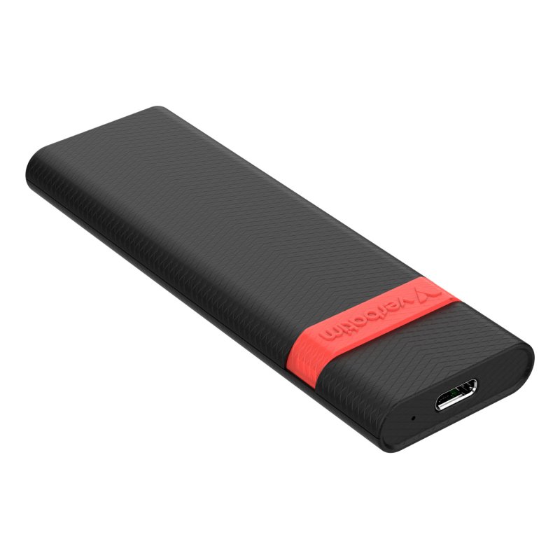 Verbatim 32261 Boîtier de disques de stockage Enceinte ssd Noir, Rouge M.2 Alimenté par port USB