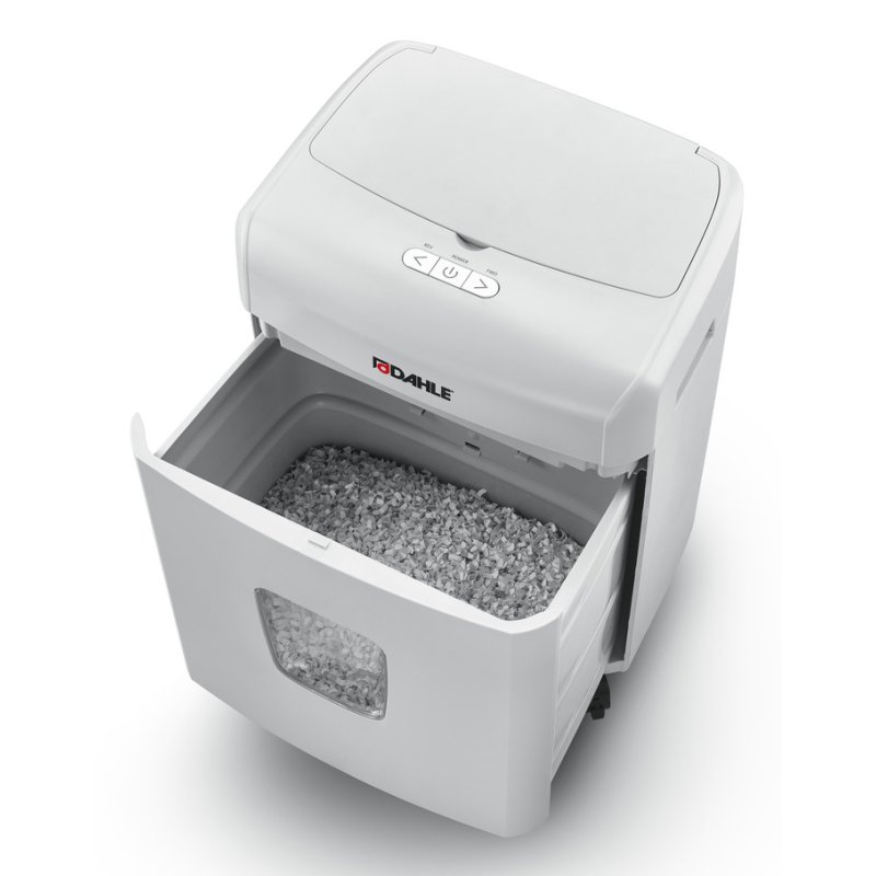 DAHLE ShredMATIC 90 Aktenvernichter mit Partikelschnitt bis 90 Blatt lichtgrau
