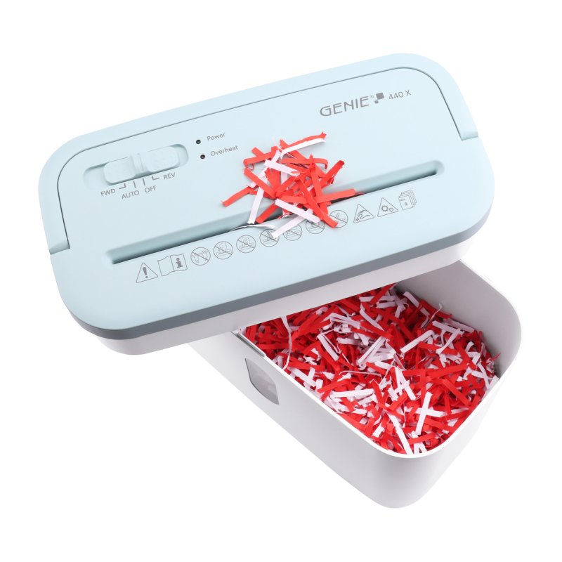 Genie 440 X Blue destructeur de papier Destruction croisée 72 dB Bleu, Blanc
