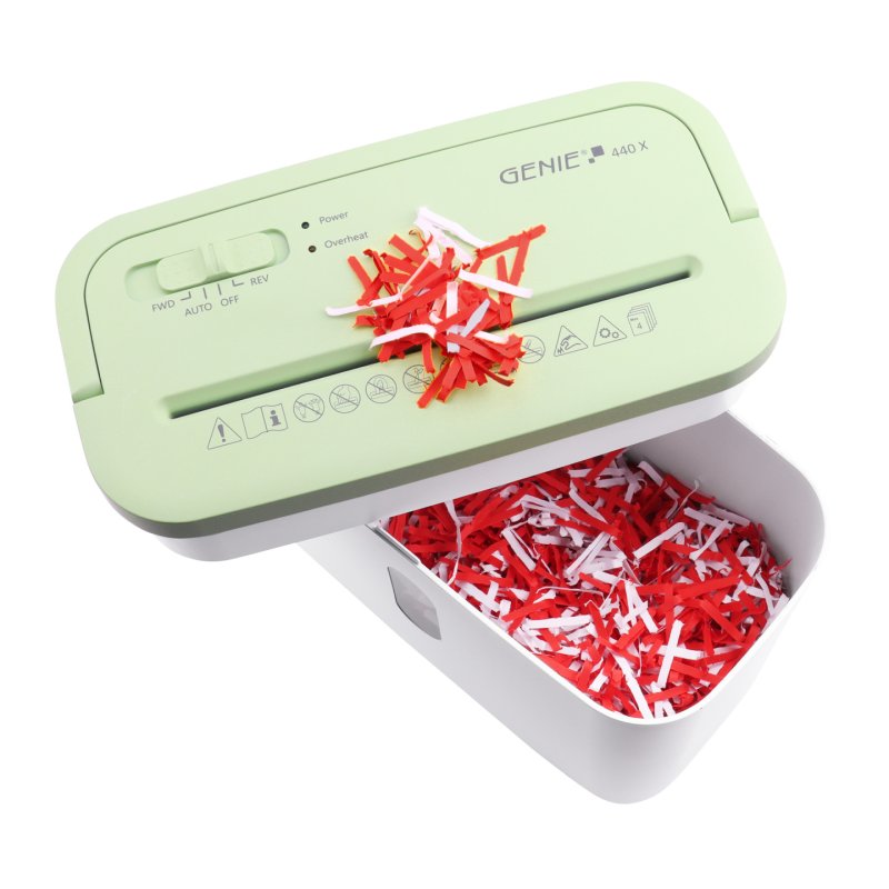 Genie 440 X GR destructeur de papier Destruction croisée 72 dB Vert, Blanc