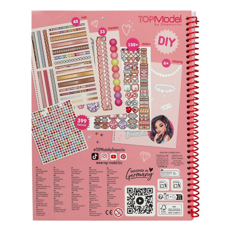 Topmodel - Create Your BLING BLING Colouring Book, Jewellery (0413740)
