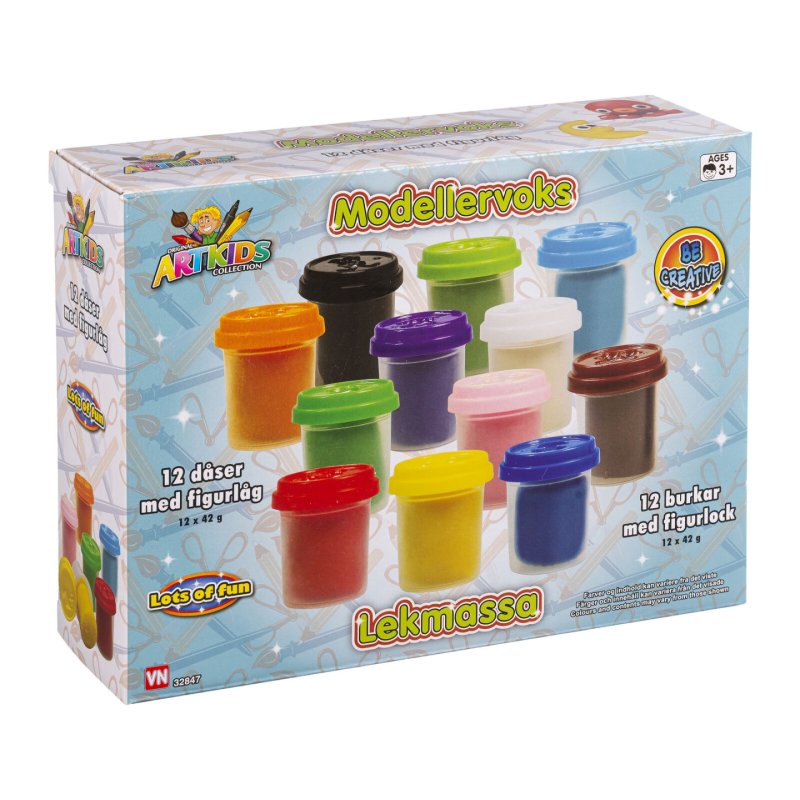 Artkids - 12 Cans Clay (32847)