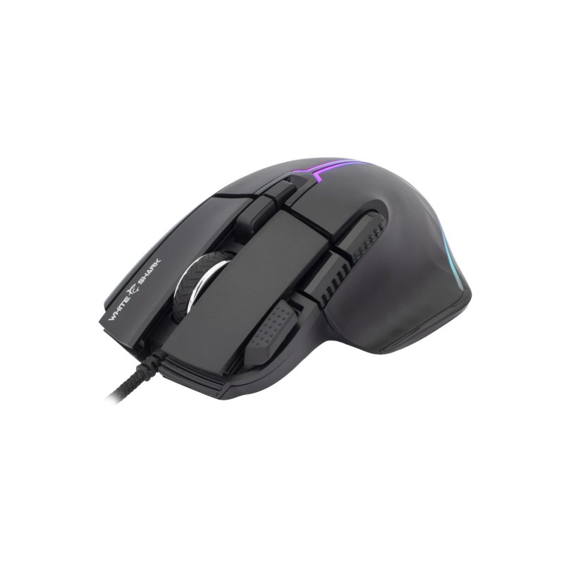 White Shark MARROK Black mouse Right-hand USB Type-A Optical 12000 DPI