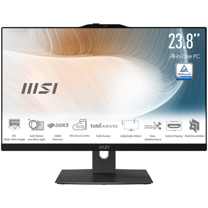 MSI Modern AM242TP 1M-1230EU Intel Core 3 100U 60,5 cm (23.8") 1920 x 1080 pixels Écran tactile PC All-in-One 8 Go