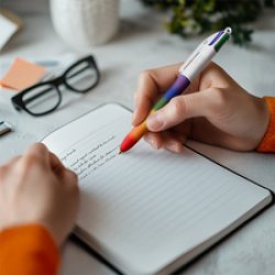 BIC Druckkugelschreiber 4 Colours Rainbow Mix, 30er Display