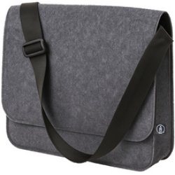 STOP Sacoche pour laptop, feutre RPET, gris foncé