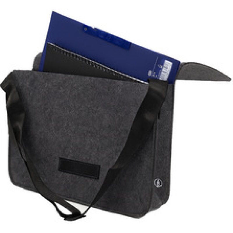 STOP Sacoche pour laptop, feutre RPET, gris foncé