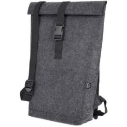 STOP Sac à dos rolltop pour laptop, feutre RPET, gris foncé
